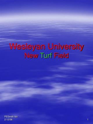 Wesleyan University New Turf Field