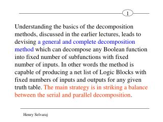 Multi-level General and Complete Decomposition