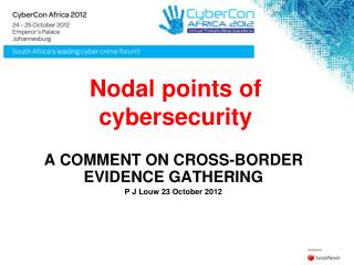 Nodal points of cybersecurity