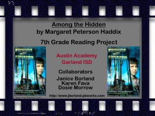 Among the Hidden by Margaret Peterson Haddix 7th Grade Reading Project