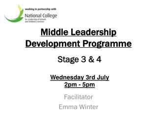 Middle Leadership Development Programme