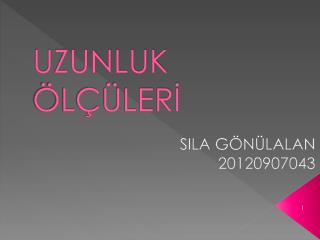UZUNLUK ÖLÇÜLERİ