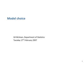 Model choice