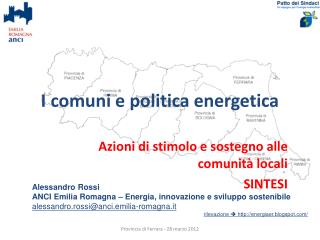 I comuni e politica energetica