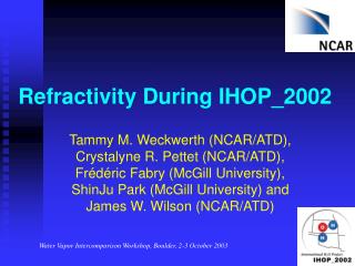 Refractivity During IHOP_2002
