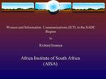Women and Information Communications ICT in the SADC Region by Richard Iroanya