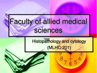 Faculty of allied medical sciences