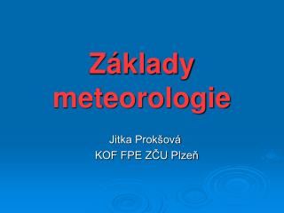 Základy meteorologie