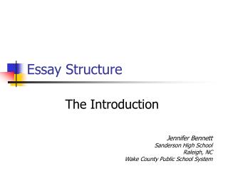 Essay Structure