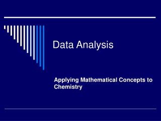 Data Analysis