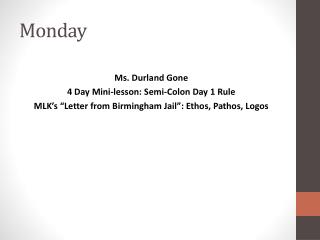 Monday