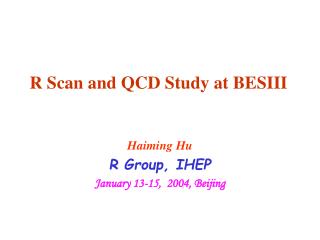 R Scan and QCD Study at BESIII