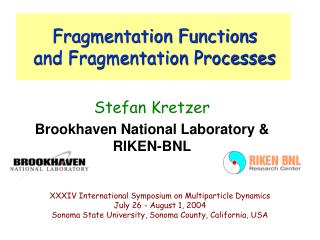 Fragmentation Functions and Fragmentation Processes