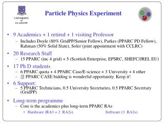 Particle Physics Experiment