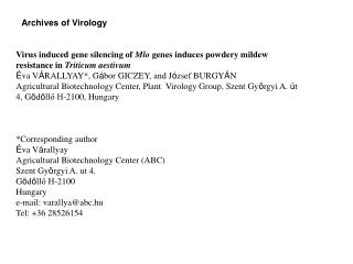 Archives of Virology