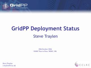 GridPP Deployment Status