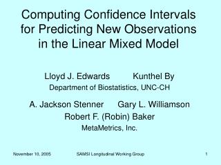 Computing Confidence Intervals for Predicting New Observations in the Linear Mixed Model