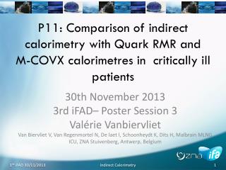 30th November 2013 3rd iFAD– Poster Session 3 Valérie Vanbiervliet