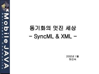 동기화의 멋진 세상 - SyncML &amp; XML -