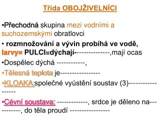 Třída OBOJŽIVELNÍCI