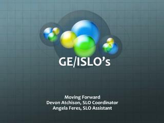 GE/ISLO’s