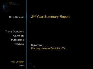 2 nd Year Summary Report