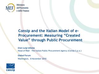 Main goal of procurement: Maximize :