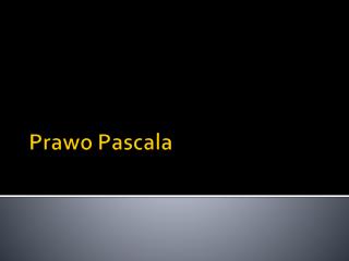 Prawo Pascala