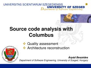 Source code analysis with Columbus