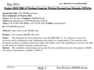 Project: IEEE P802.15 Working Group for Wireless Personal Area Networks (WPANs)