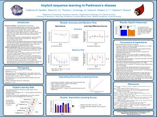 Parkinson’s disease is characterized by motor deficits