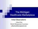 The Michigan Healthcare Marketplace