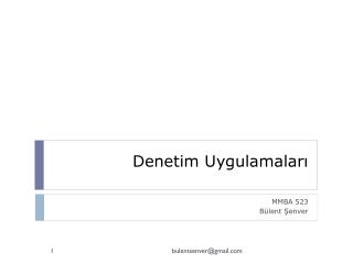 Denetim Uygulamaları