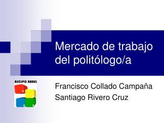 Mercado de trabajo del politólogo/a