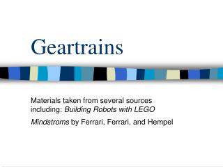 Geartrains