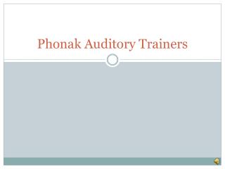 Phonak Auditory Trainers