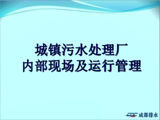 城镇污水处理厂 内部现场及运行 管理