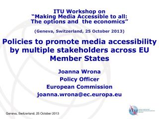 Policies to promote media accessibility by multiple stakeholders across EU Member States