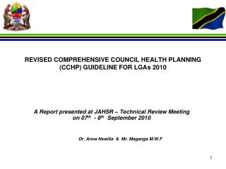 REVISED COMPREHENSIVE COUNCIL HEALTH PLANNING (CCHP) GUIDELINE FOR LGAs 2010