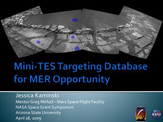 Mini-TES Targeting Database for MER Opportunity