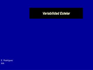 Variabilidad Estelar