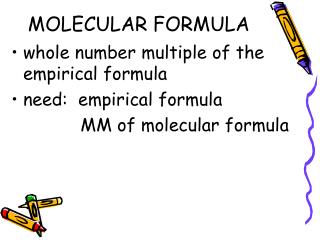 MOLECULAR FORMULA