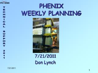 PHENIX WEEKLY PLANNING