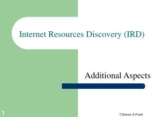 Internet Resources Discovery (IRD)
