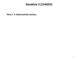 Geodézie 3 ( 154GD3 )