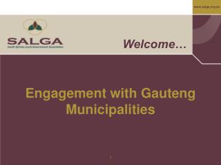 Engagement with Gauteng Municipalities