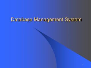 Database Management System