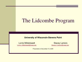 The Lidcombe Program