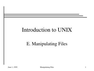 Introduction to UNIX