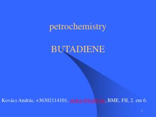 petrochemistry BUTADIENE